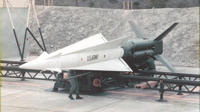 Nike Hercules Missiles on missile launcher in South Florida.