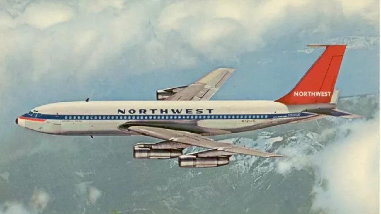 Northwest Orient Airlines Flight 705 was on a Boeing 720 jet.
