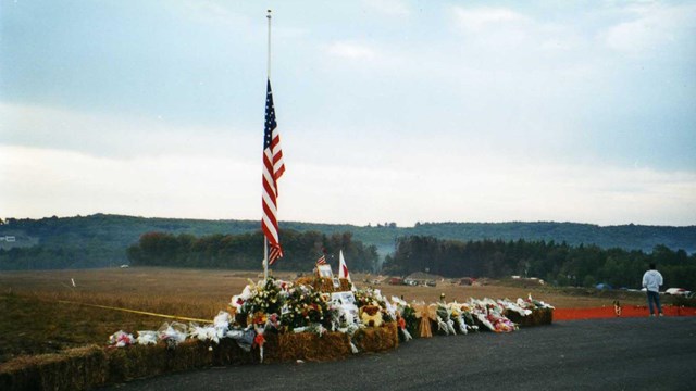 The first memorial at Flight 93 National Memorial.