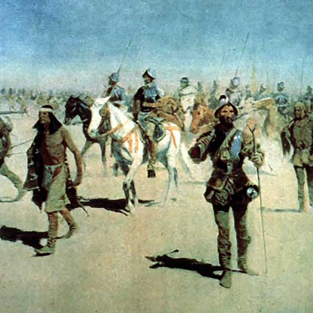 Remington's painting of Coronado's expedition.
