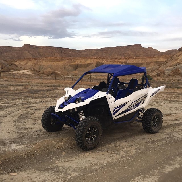 All terrain vehicle on dirt area