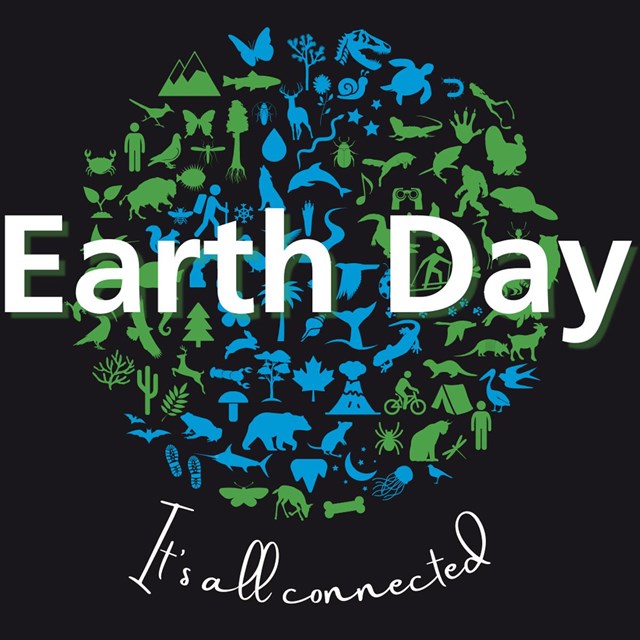Earth Day, It's All Connected, graphic