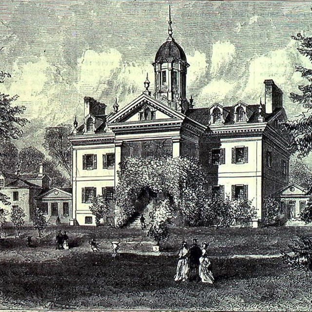 A image in Appleton's magazine of Hampton mansion in 1876.