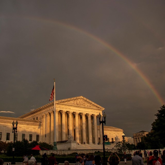 Rainbow over the US Supreme Court