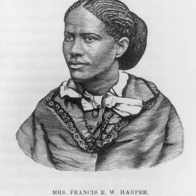 1872 engraving of Frances Ellen Watkins Harper