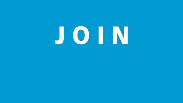 Blue background with the word 'join'