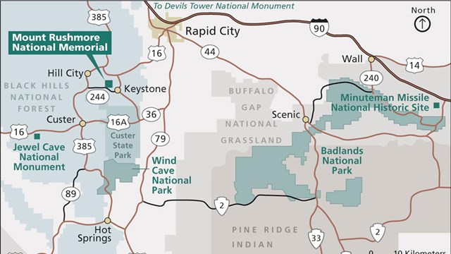 Map of the Black Hills area.