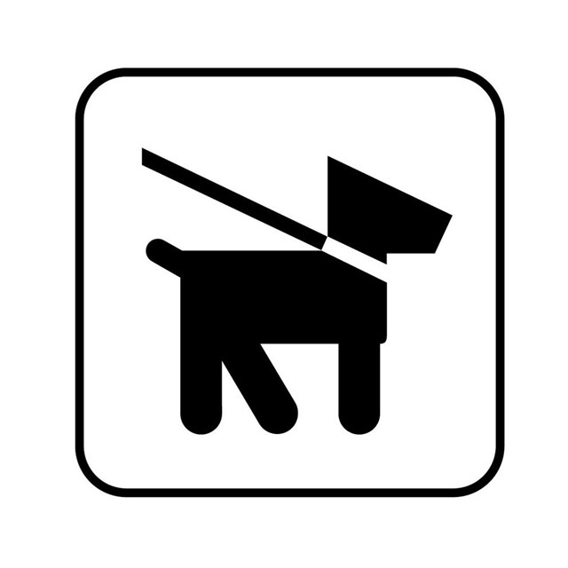 symbol of dog on leash