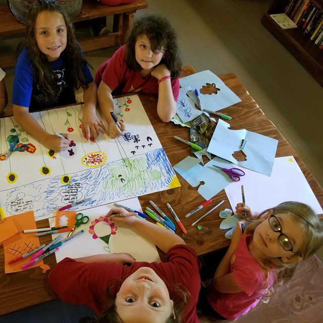 girl scouts drawing posters