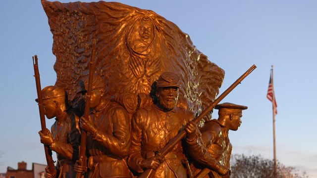 Statue of African American Civil War soldiers