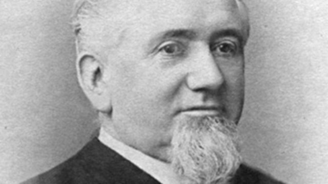 A photo portrait of George M. Pullman in black and white.