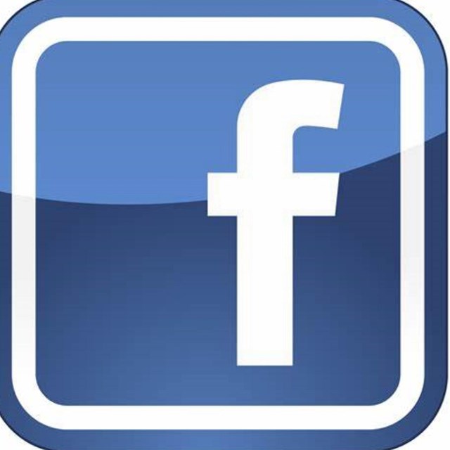Facebook logo of an f in a blue box