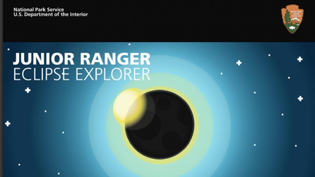 Cover of the Solar Eclipse Jr. Ranger book.  