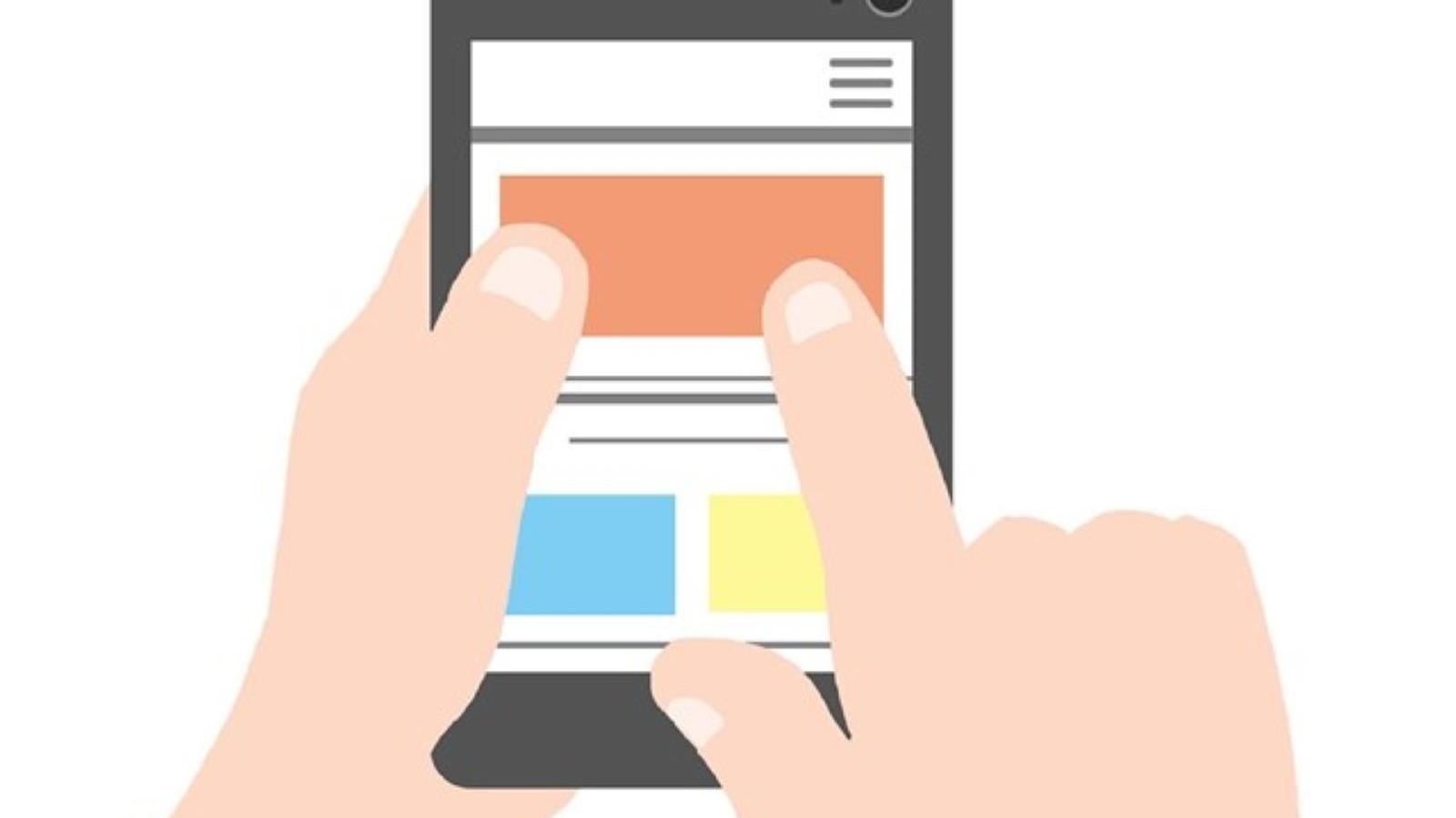 Cartoon hands using touch screen