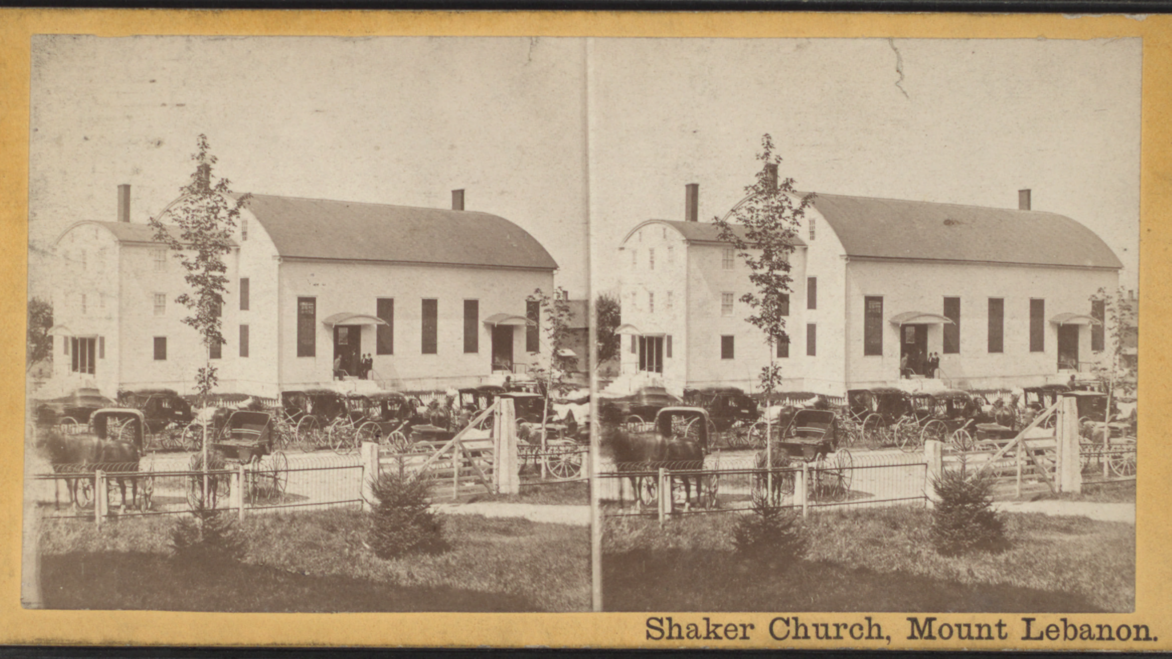 historic photo of a white church with a rounded roof
