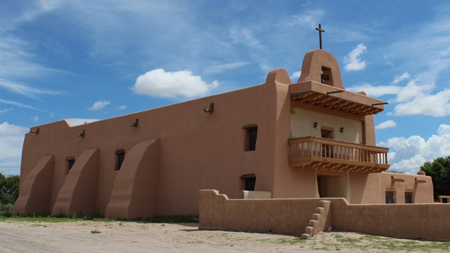 San Ildefonso Pueblo Mission, photograph courtesy of M. Bucka 