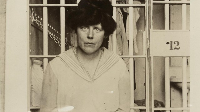 Photo of woman in jail.