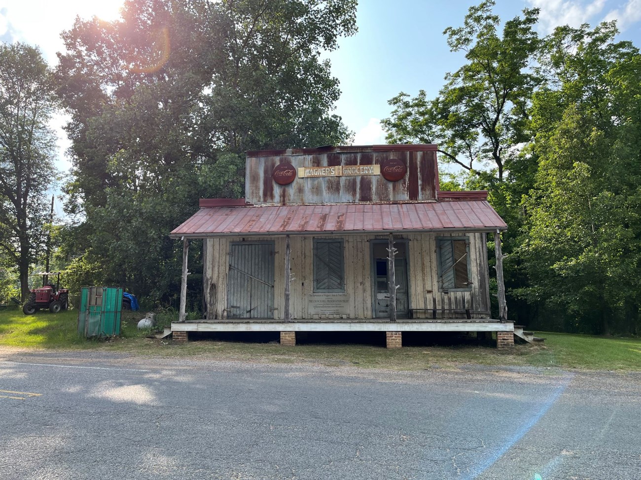 The front of Wagner's Store before renovation.