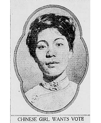 Photo of Mabel Lee from the New York Tribune article in 1912