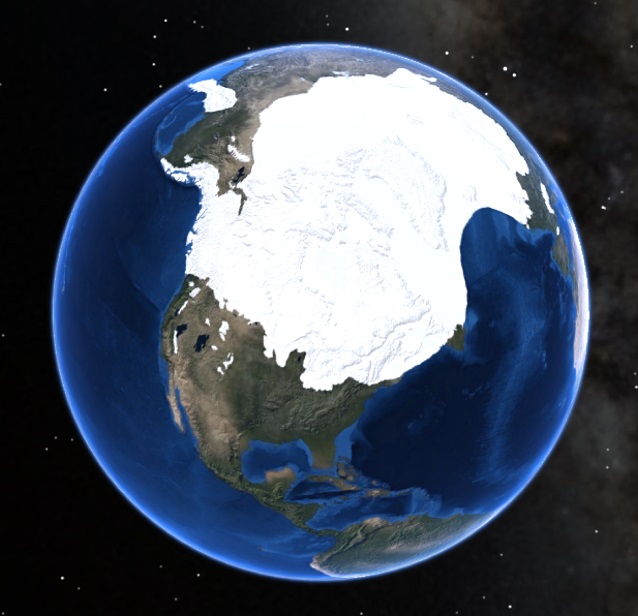 Maximum extent of the North American ice sheets during the Last Glacial Maximum, 20,000 years ago