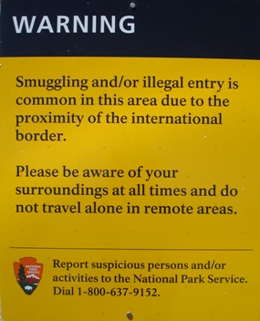 Illegal activity warning sign