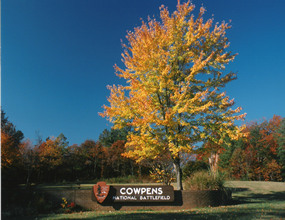 Cowpens National Battlefield front gate in the fall