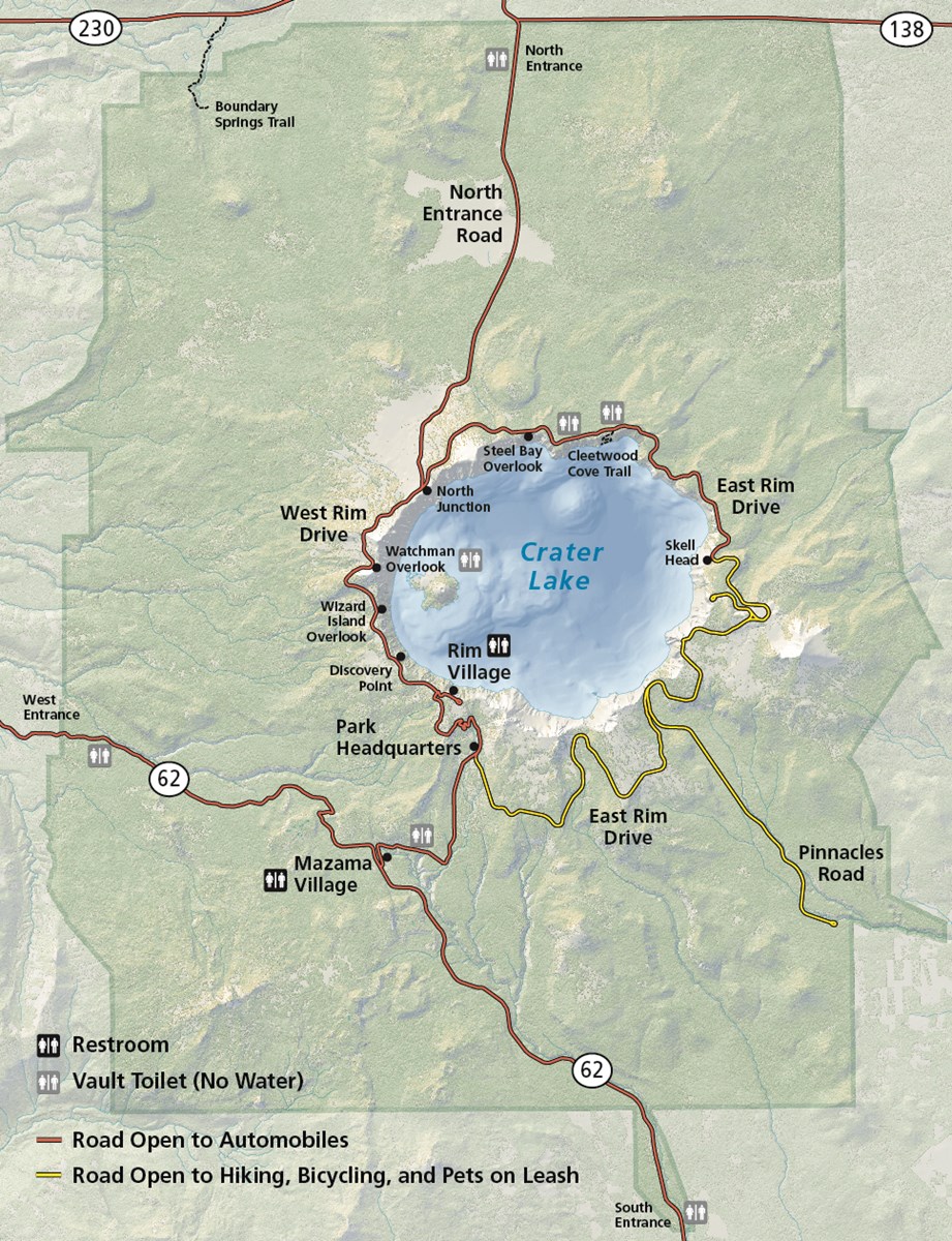 Recreation Map Showing Current Conditions