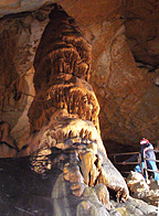 At 65 feet tall, the Pillar of Hercules towers over visitors to Gap Cave. At 65 feet tall, the Pillar of Hercules towers over visitors to Gap Cave.