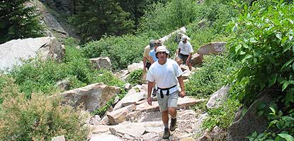 Hikers on the Curecanti Creek Trail.