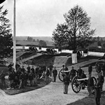 Officers and men of Company F, 3d Massachusetts Heavy Artillery, in Fort Stevens