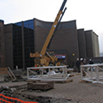 Construction at Wright-Dunbar Interpretive Center.