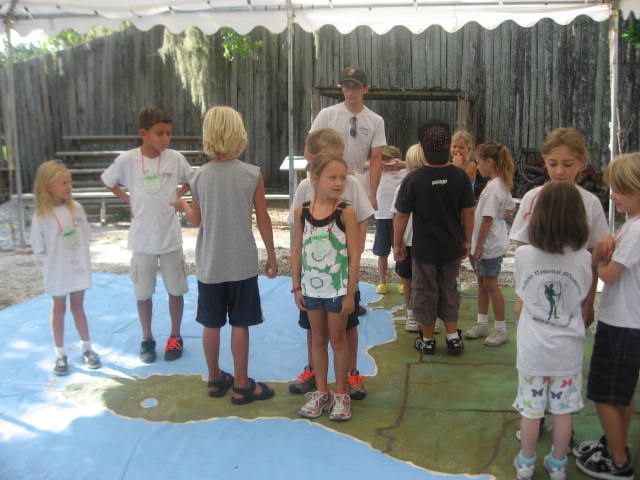 Junior Rangers walking the expedition.