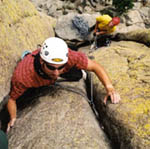 Climber on Devils Tower