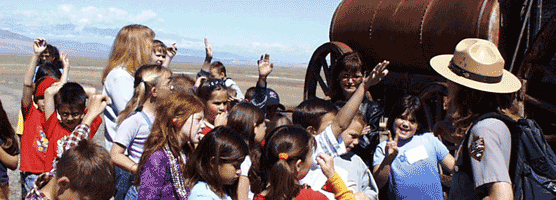 school group at Harmony Borax Works