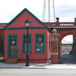 Red Laboratory Gatehouse on Main Street in West Orange, New Jersey.