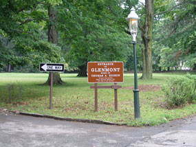 The entrance to Edison's Glenmont on the corner of Honeysuckle and Glen Avenue.