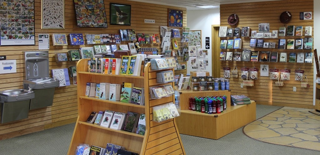 View of bookstore located in the Visitor Center
