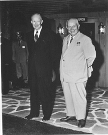 Eisenhower and Khrushchev at Camp David.