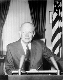 President Eisenhower in Oval Office