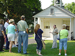 ENHS intern conducting tour of the Eisenhower grounds