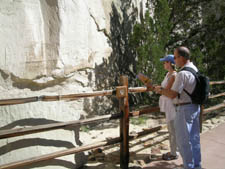 Hundreds of inscriptions and petroglyphs are visible from the Inscription Trail.