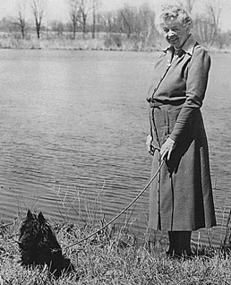 Eleanor Roosevelt with Fala