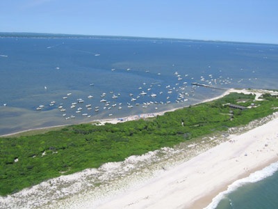 Aerial view of Talisman and Barrett Beach.