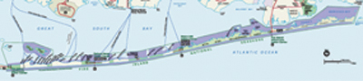 Map showing areas closed to PWCs.