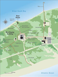 Map of Fire Island Light Station facilities.
