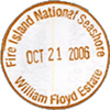 Cancellation stamp for William Floyd Estate.