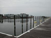 An empty Watch Hill Marina on a cold winter day.