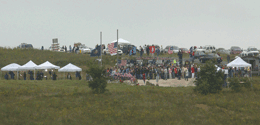 The temporary Flight 93 Memorial on September 11, 2006