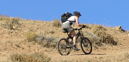 biking the dirt roads