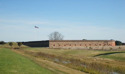 Exterior of the fort (south wall)